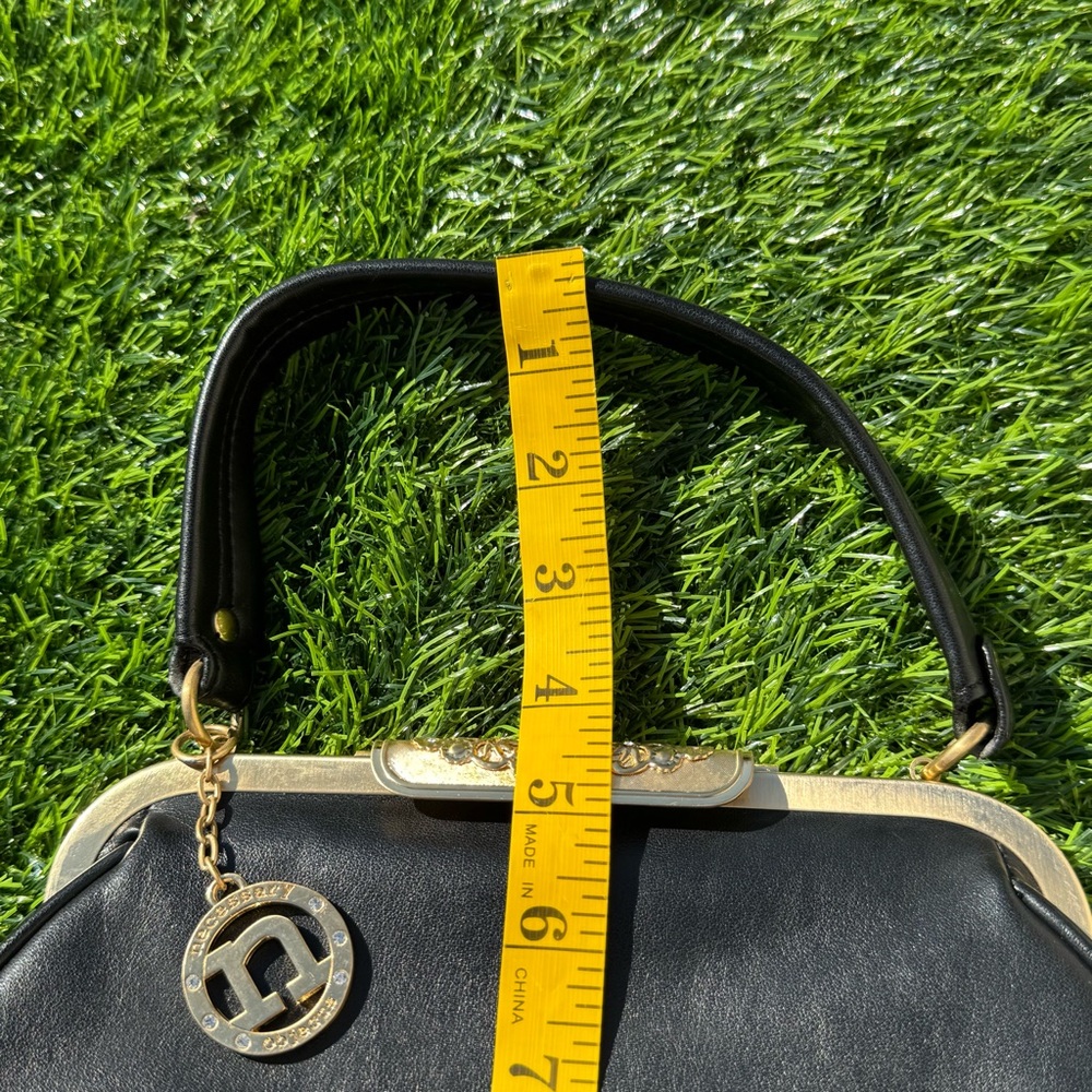 Necessary Objects Elegant Black Handbag With Gold… - image 7